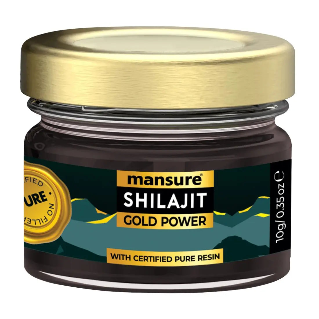 ManSure Shilajit Gold Power Resin with Swarna Bhasma, Ashwagandha, Gokhru and Kali Musli for Sustained Energy, Immune and Antioxidant Support ManSure