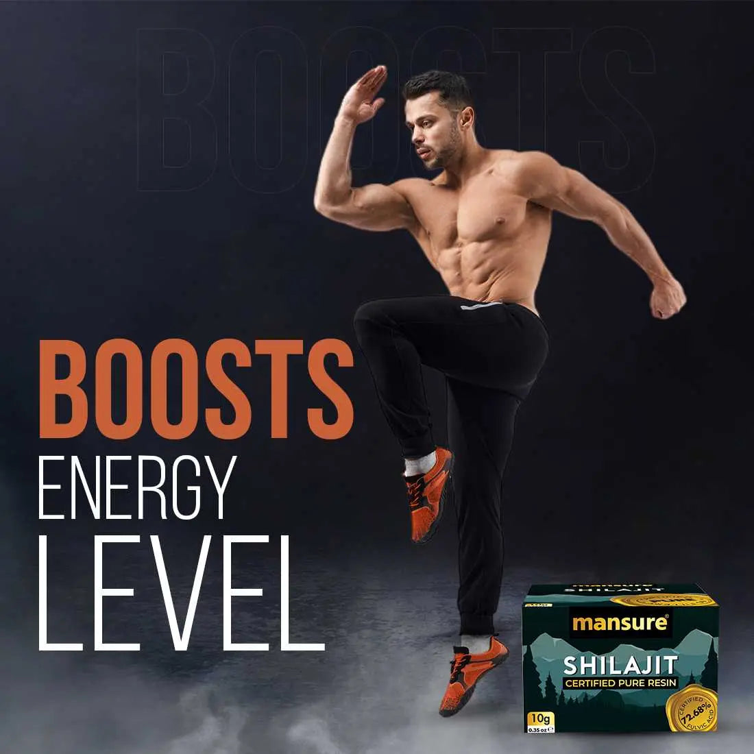 ManSure Shilajit Pure Resin with No Fillers and 72.68% Fulvic Acid for Energy, Immune Support and Detox ManSure