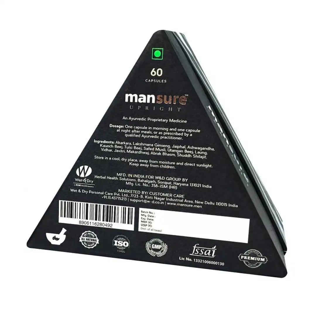 ManSure UPRIGHT for Men's Health is Shipped Worldwide - ManSure