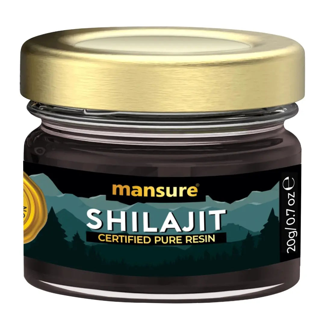 ManSure Shilajit Pure Resin with No Fillers and 72.68% Fulvic Acid for Energy, Immune Support and Detox ManSure