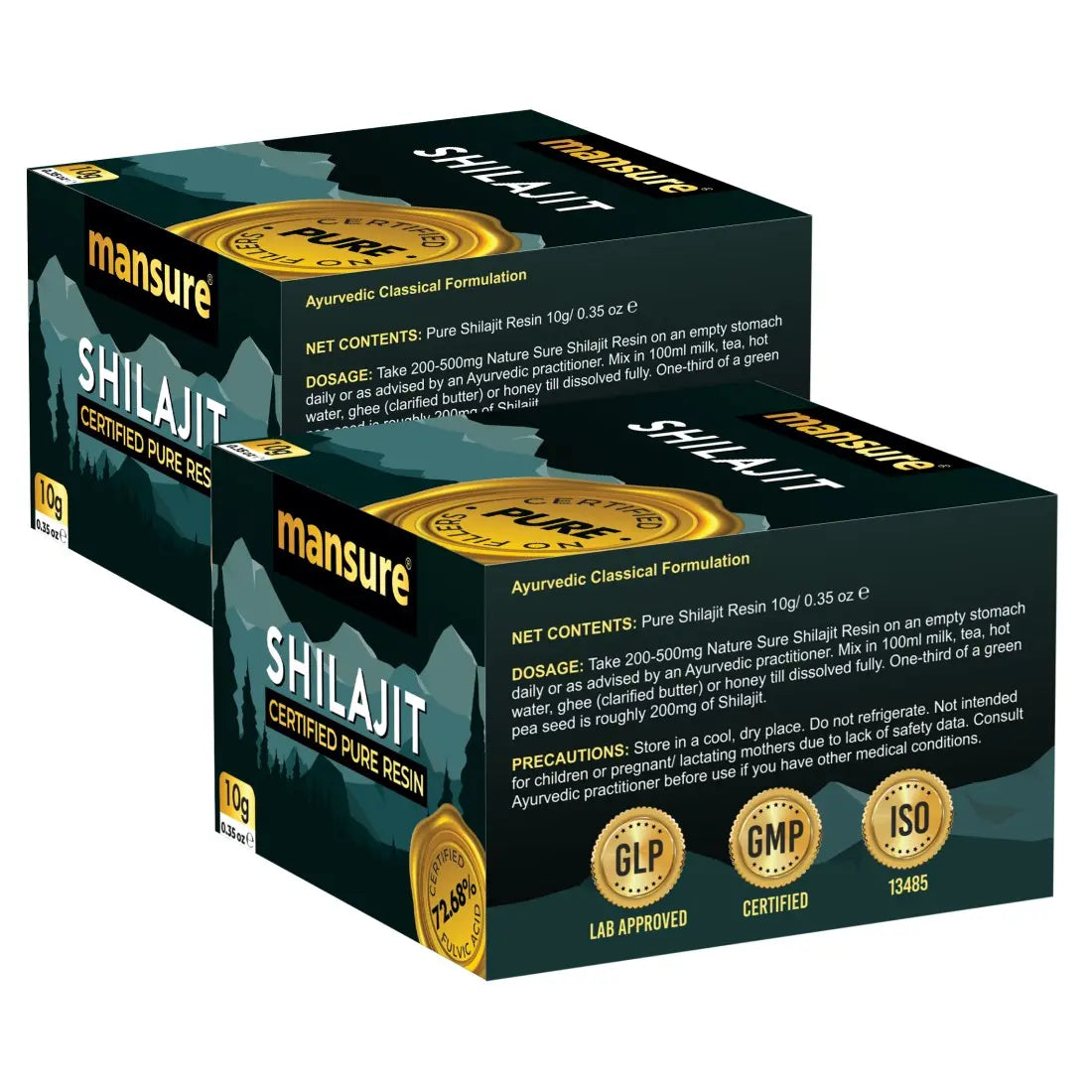 ManSure Shilajit Pure Resin with No Fillers and 72.68% Fulvic Acid for Energy, Immune Support and Detox ManSure