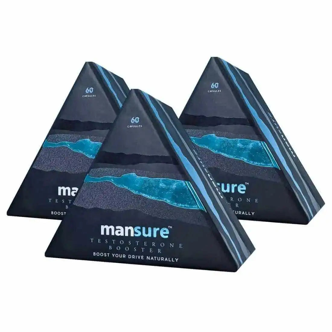 Buy 3 Packs ManSure TESTOSTERONE BOOSTER for Men's Health - 60 Capsules