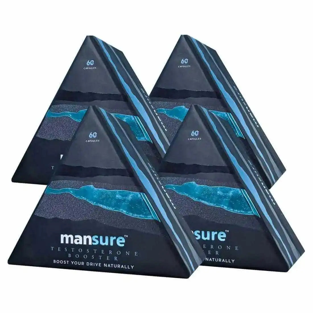 Buy 4 Packs ManSure TESTOSTERONE BOOSTER for Men's Health - 60 Capsules