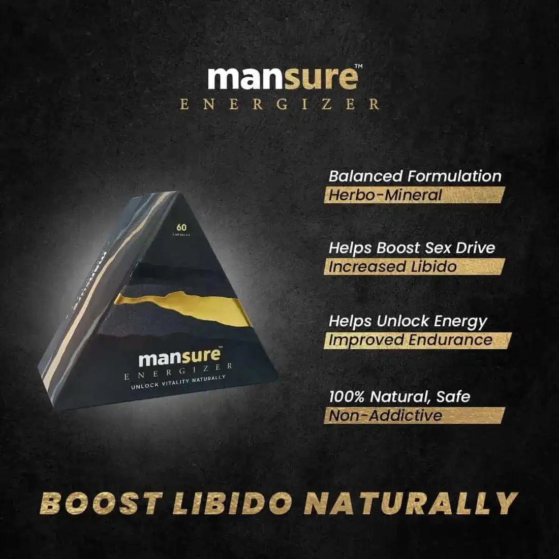 ManSure ENERGIZER for Men's Health - 60 Capsules ManSure