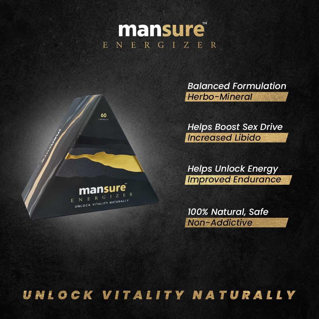 ManSure ENERGIZER for Men's Health - 60 Capsules ManSure