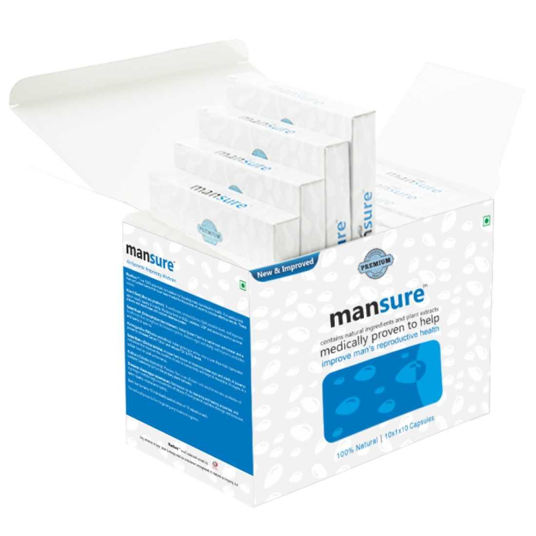 ManSure Ayurvedic Supplement for Men - 100 Capsules ManSure